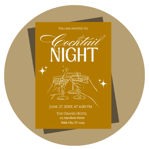 COCKTAIL PARTY business invitation style