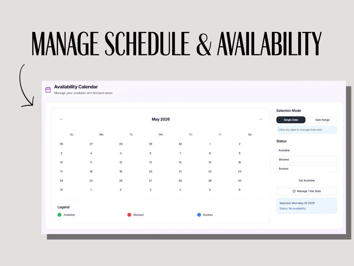 Schedule & Availability