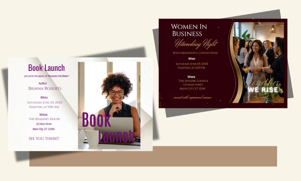 Business Event Pages