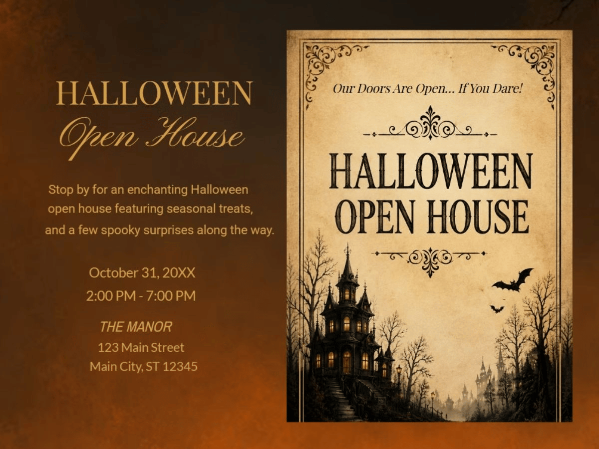 Halloween Open House Event Page