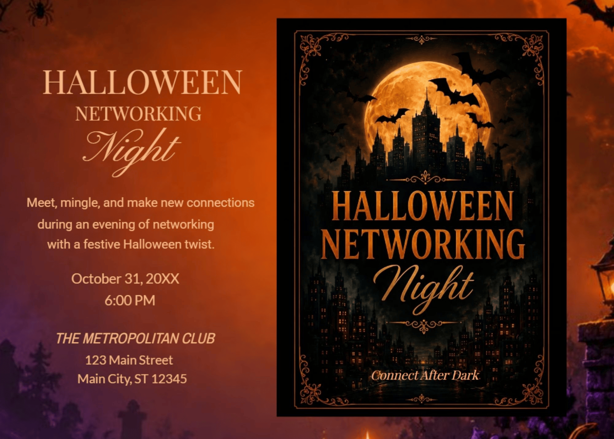 Halloween Networking Night Event Page
