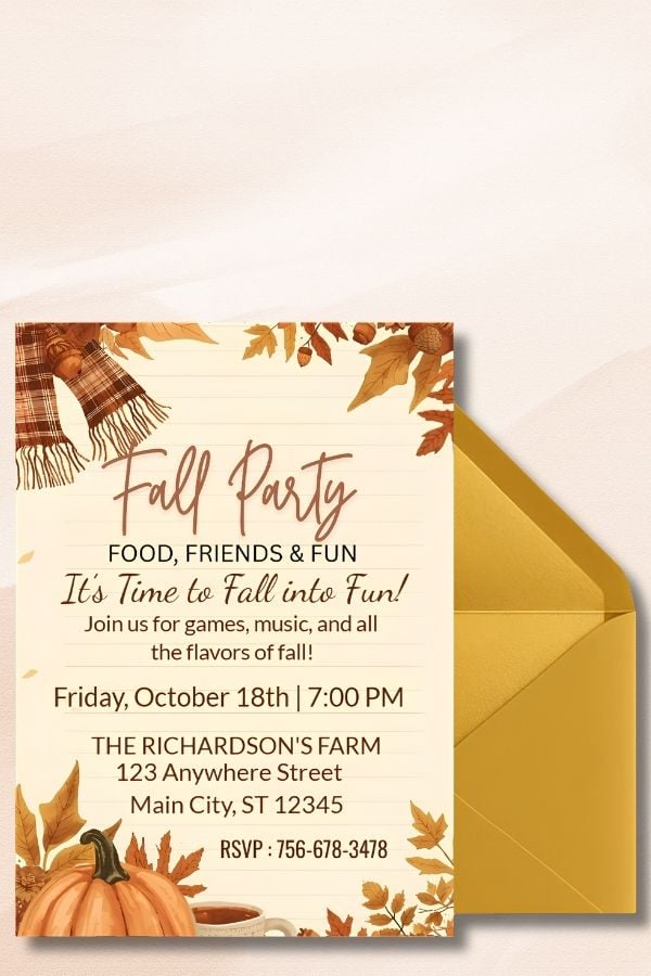 Fall Party Invitations